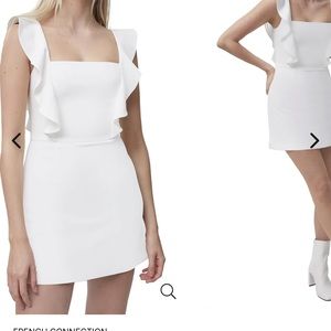French Connection Whisper Sleeveless Ruffled Mini Dress